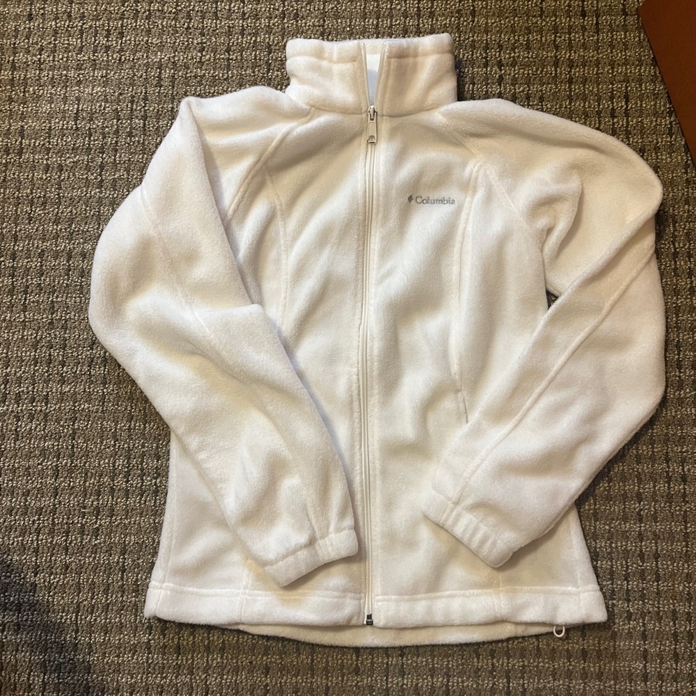 Columbia White Fleece Jacket